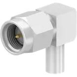 HUBER+SUHNER-16_SMA-50-2-112/133_NE Conector RF Conn SMA 0Hz to 18GHz 50Ohm Crimp/Solder RA Cable Mount PL Gold Over Nickel Phosphorus Single