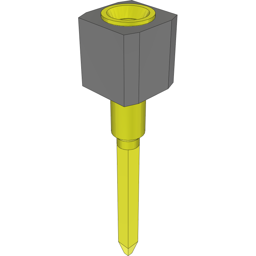 Samtec-HSS-101-G-1C Cabezales del conector y receptáculos PCB Conn Socket Strip SKT 1 POS Solder ST Top Entry Thru-Hole Bulk