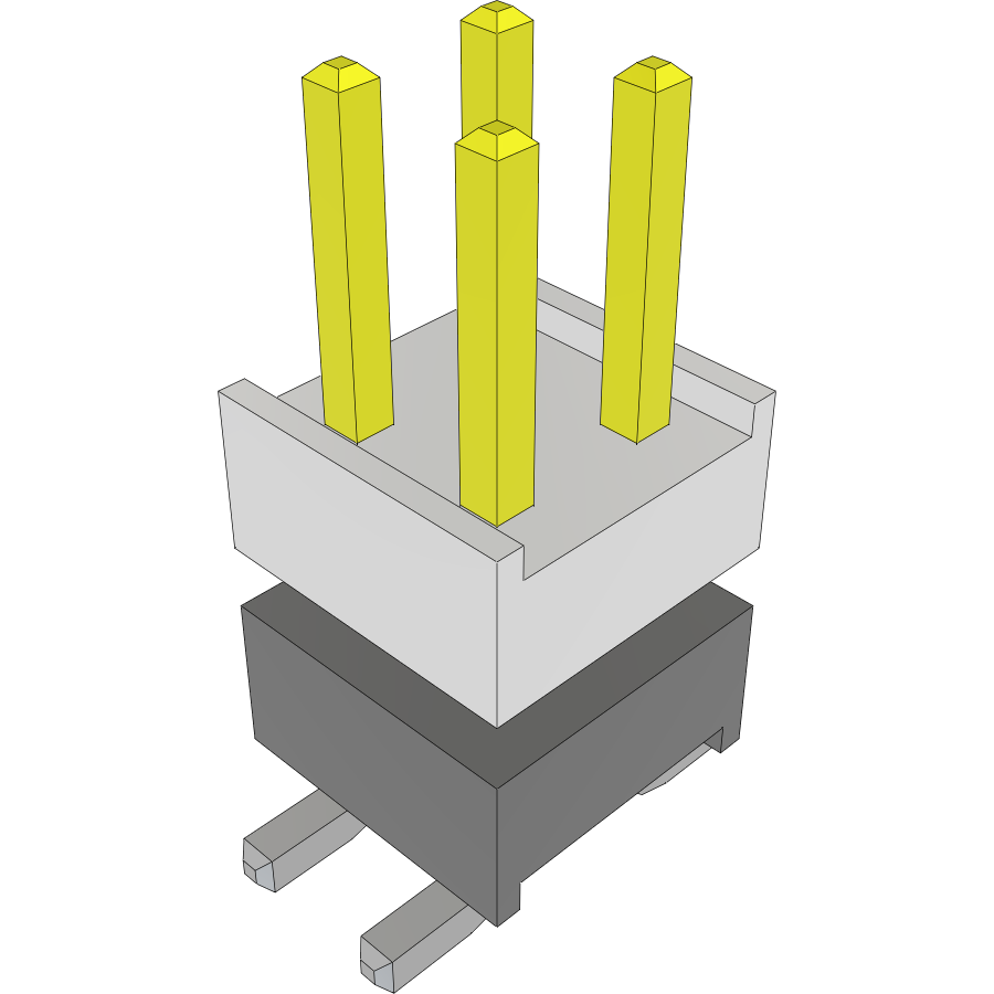 Samtec-SSM-102-F-DV Steckverbinderleisten und Leiterplattenbuchsen Conn Socket Strip SKT 4 POS 2.54mm Solder ST Top Entry SMD Tube