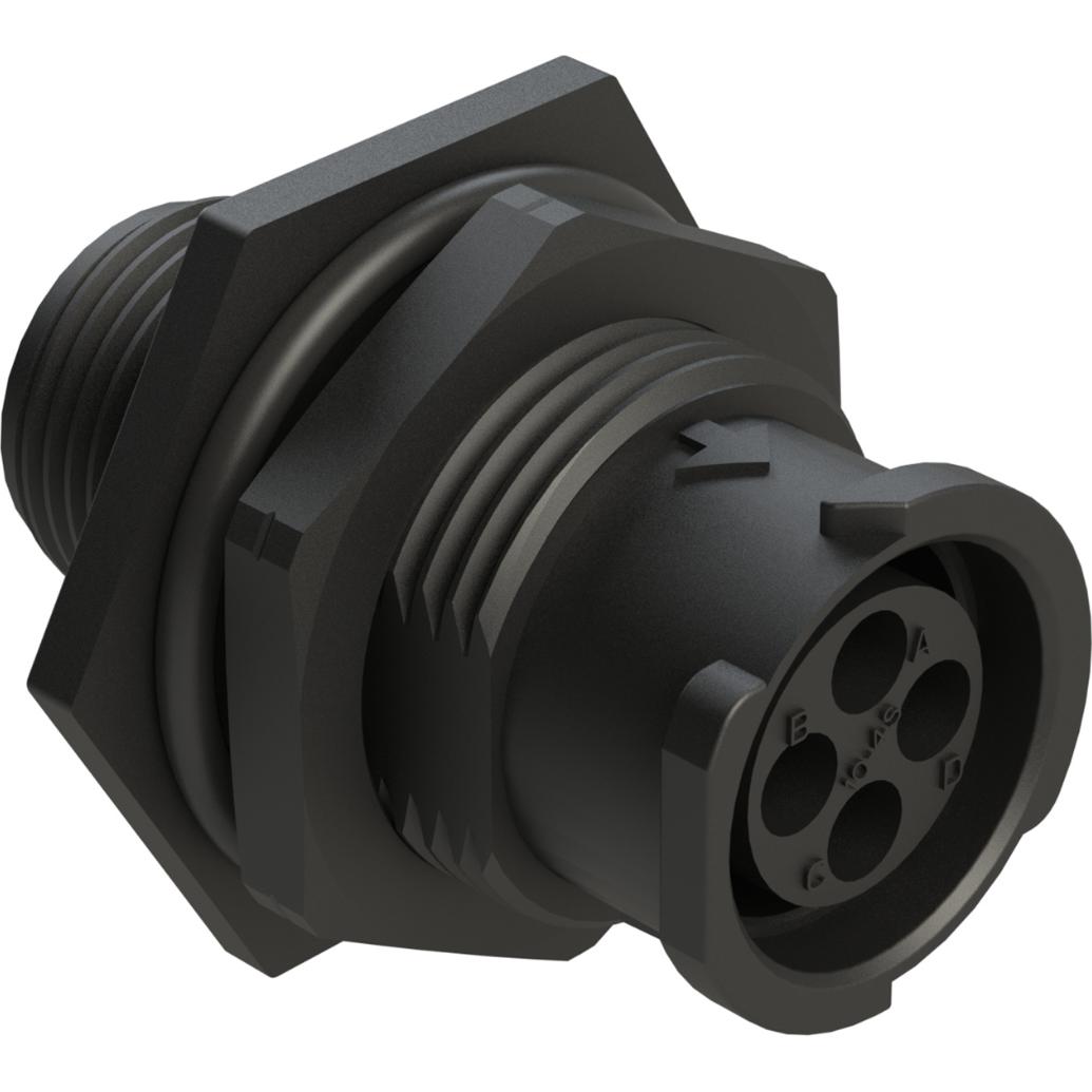 Amphenol-FLS710N4S03 圆形连接器 Conn Circular SKT 4 POS Crimp ST Jam Nut 4 Terminal 1 Port Bag