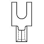 Block Spade Tongue Terminal 18-22AWG Copper 14.2mm Tin Krimptite™ Bag