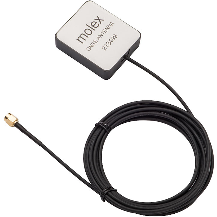 Molex-2134993000 Antennas GNSS External Antenna, Magnetic Mount, 3.0m Cables with SMA Male Connector