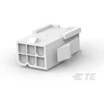 TE Connectivity-1586018-6 分立接线罩连接器 Conn Housing PL 6 POS 4.2mm Crimp ST Panel Mount Natural Bag