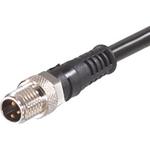 Nano-Change (M8) Single-Ended Cordset with Knurled Hex Nut, 5 Poles