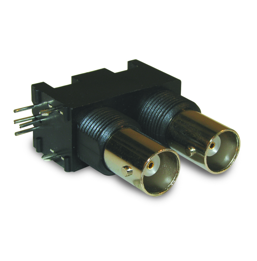 Amphenol RF-112705 射频连接器 Conn BNC 0Hz to 1GHz 50Ohm Solder RA Thru-Hole RCP/RCP Bright Tin