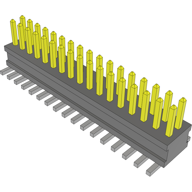 Samtec-FTSH-117-01-F-DV Piastre connettori e prese PCB Conn Unshrouded Header HDR 34 POS 1.27mm Solder ST Top Entry SMD TIGER CLAW™ Tube
