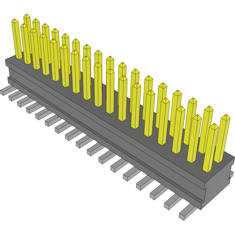Samtec-FTSH-117-04-F-DV Embases de raccordement et réceptacles PCB Conn Unshrouded Header HDR 34 POS 1.27mm Solder ST Top Entry SMD TIGER CLAW™ Tube