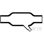 TE Connectivity-342A034-25/225-0 Wärmeschrumpfende Produkte Heat Shrink Transition Y Style Fluid Resistant Modified Elastomer Black