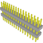 Conn Board Stacker HDR 32 POS 2mm Solder ST Top Entry Thru-Hole Bulk