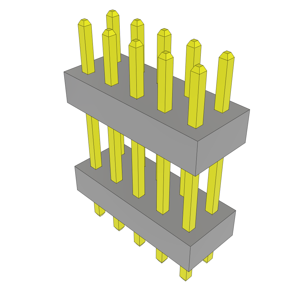 Samtec-TW-05-04-F-D-345-090 Steckverbinderleisten und Leiterplattenbuchsen Conn Board Stacker HDR 10 POS 2mm Solder ST Top Entry Thru-Hole Bulk