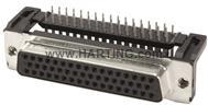 HARTING-09665126601 Raccordement D ultra-miniaturisé Conn D-Sub F 50 POS 1.38mm Solder RA Thru-Hole 50 Terminal 1 Port