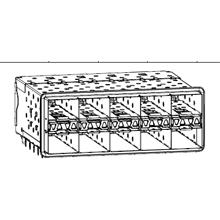 Molex-0760935001 Connector Telephone and Telecom Conn SFP+ F 200 POS 0.4mm Press Fit RA Thru-Hole 200 Terminal 10 Port SFP Plus Tray