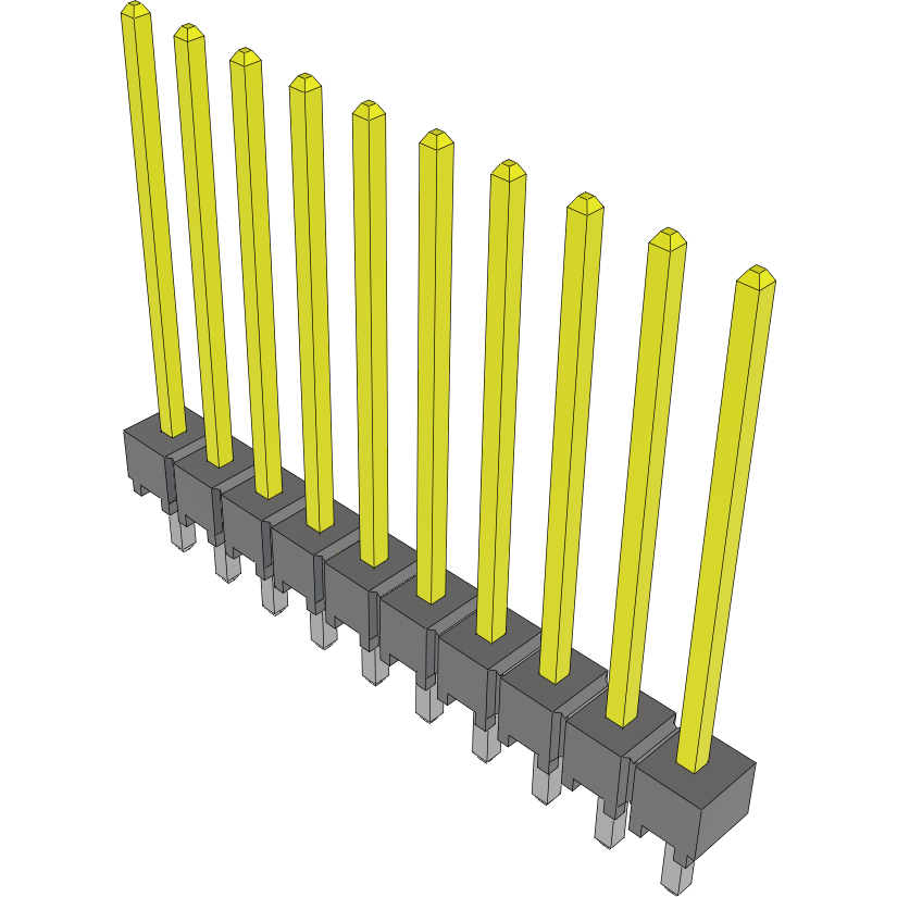 Samtec-HTSW-110-17-F-S Connector Headers and PCB Receptacles Conn Unshrouded Header HDR 10 POS 2.54mm Solder ST Top Entry Thru-Hole Bulk