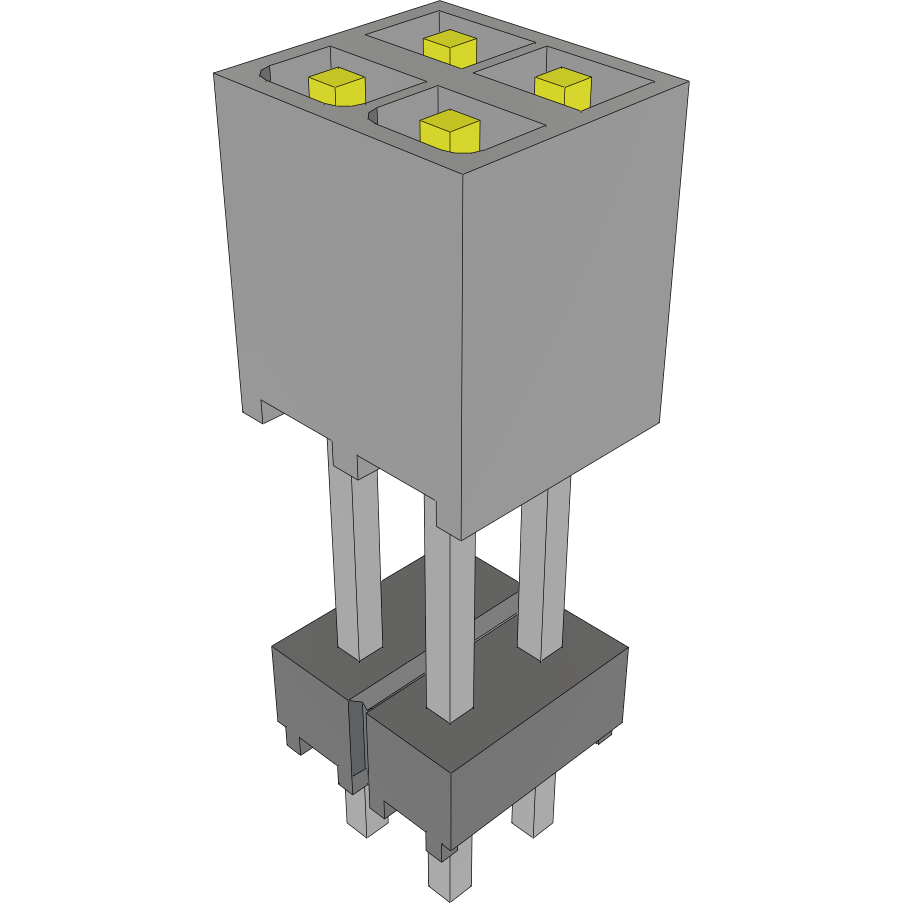 Samtec-IPT1-102-05-L-D Cabezales del conector y receptáculos PCB Conn Wire to Board HDR 4 POS 2.54mm Solder ST Top Entry Thru-Hole Mini Mate® Tube