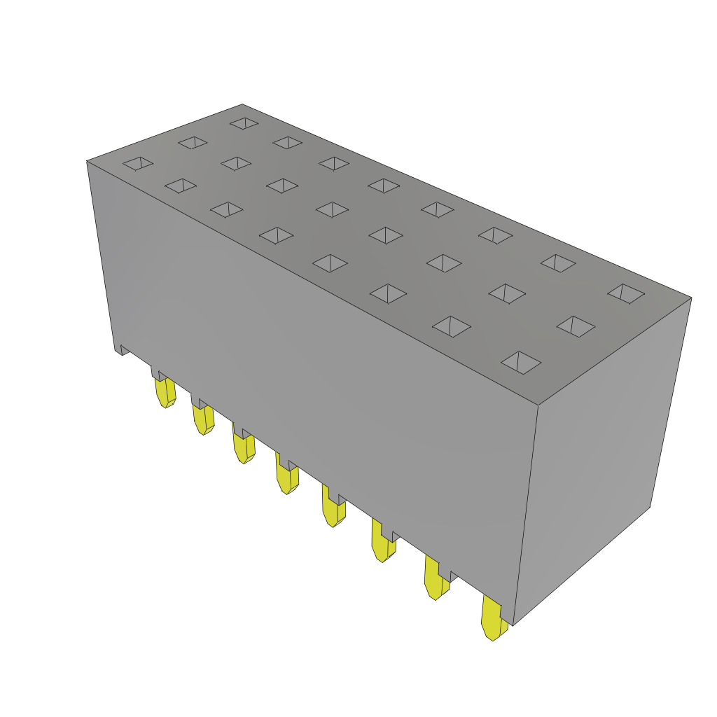 Samtec-SSW-108-01-S-T Connector Headers and PCB Receptacles Conn Socket Strip SKT 24 POS 2.54mm Solder ST Top Entry Thru-Hole Bulk