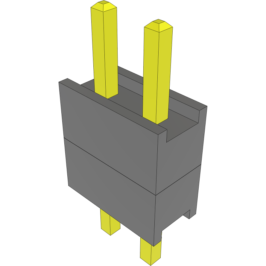 Samtec-SSW-102-01-F-S Cabezales del conector y receptáculos PCB Conn Socket Strip SKT 2 POS 2.54mm Solder ST Top Entry Thru-Hole Bulk