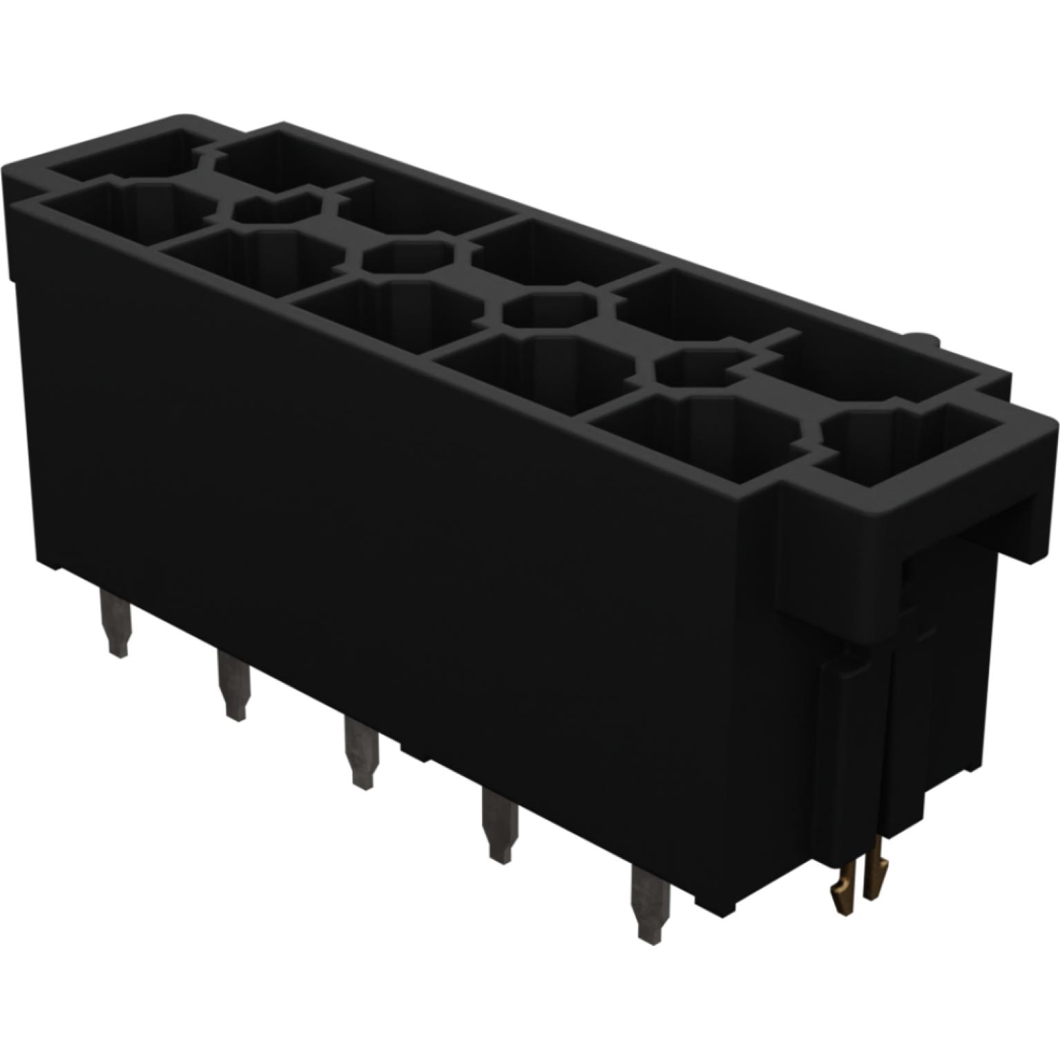 Molex-43915-1103 连接器插头及 PCB 插座 Conn Wire to Board HDR 10Power POS 10mm Solder ST Top Entry Thru-Hole Mini-Fit Sr Tray