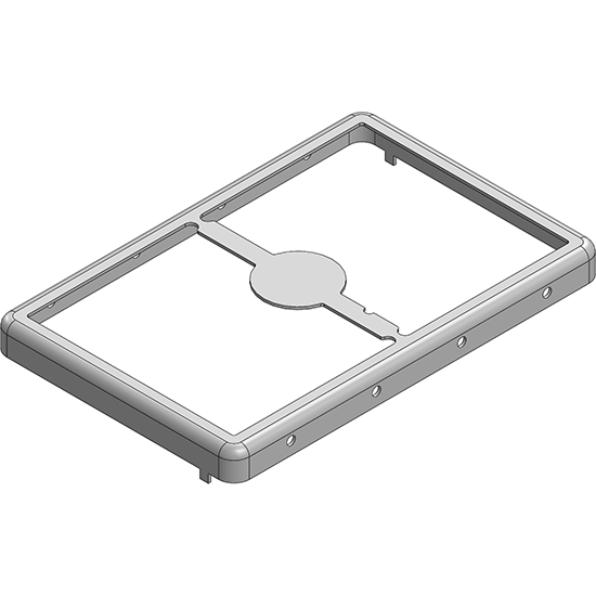 Masach Tech-MS434-10F-NS null 43.4 x 28.4 x 3.3mm Two-piece Drawn-Seamless RF Shield/EMI Shield FRAME (Nickel-Silver)