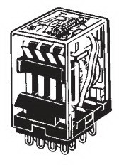 Omron-MY4N AC100/110 (S) Power Relays Electromechanical Relay 100/110VAC 3.75KOhm 5A 4PDT(28x21.5x36)mm Socket General Purpose Relay