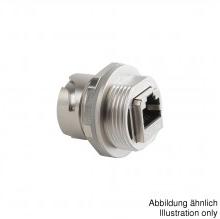 CONEC-17-150184 Telecomunicaciones y teléfono del conector Conn RJ-45 F/F 8/8 POS ST Panel Mount 1/1 Port Cat 6a