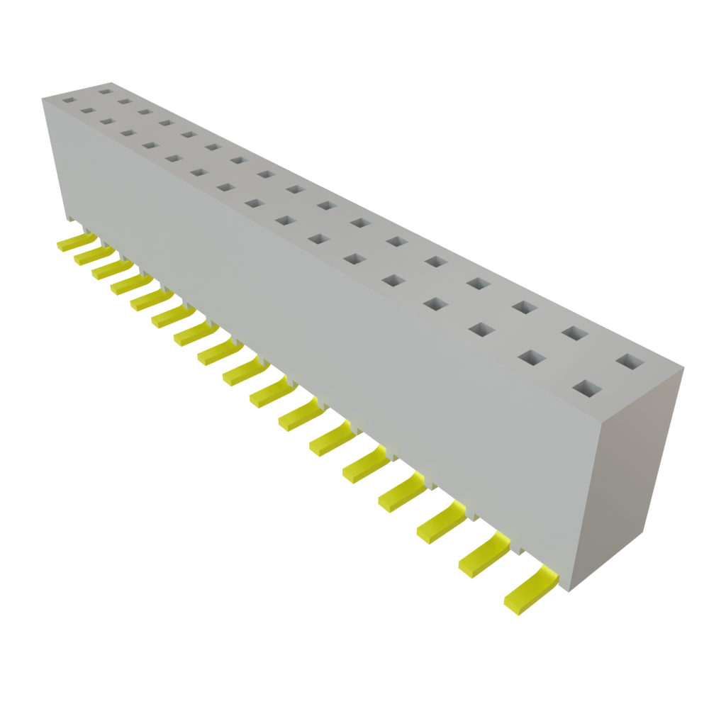 Samtec-SSW-117-22-G-D-VS Cabezales del conector y receptáculos PCB Conn Socket Strip SKT 34 POS 2.54mm Solder ST Top Entry SMD Tube