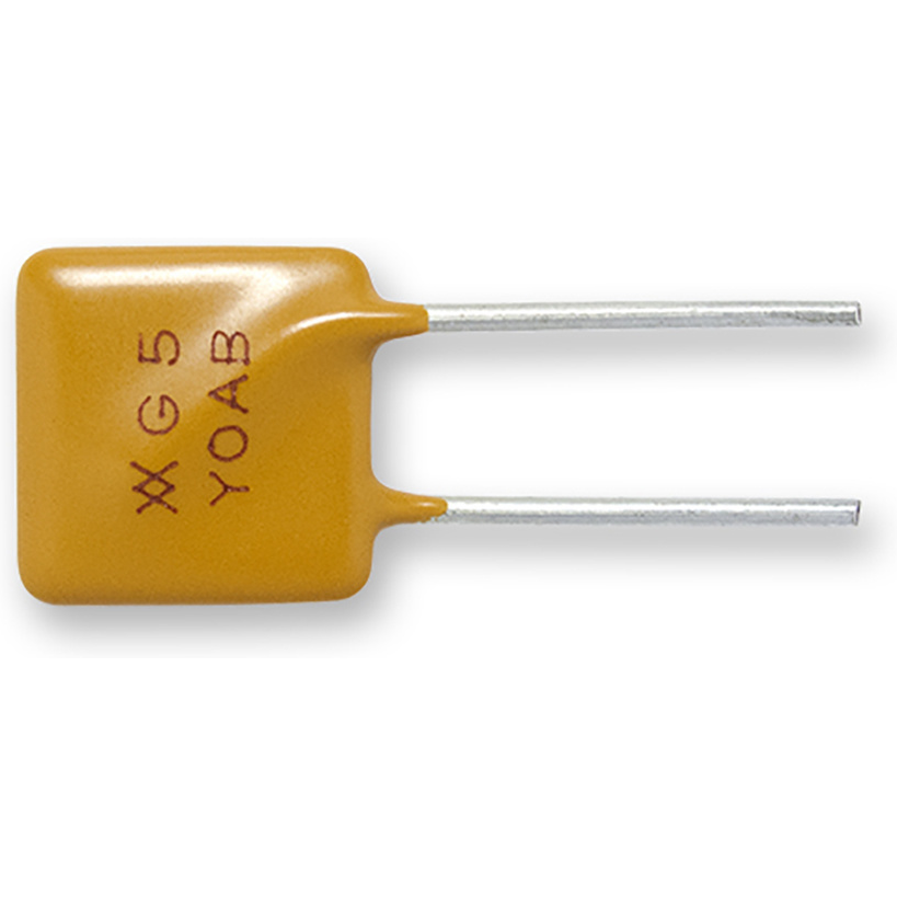 Littelfuse-RF3233-000 Fusibile resettabile PTC PTC Resettable Fuse 5A(hold) 8.5A(trip) 16VDC 100A 2.6W 2s 0.015Ohm Radial 10.4 X 3 X 14.3mm Bag