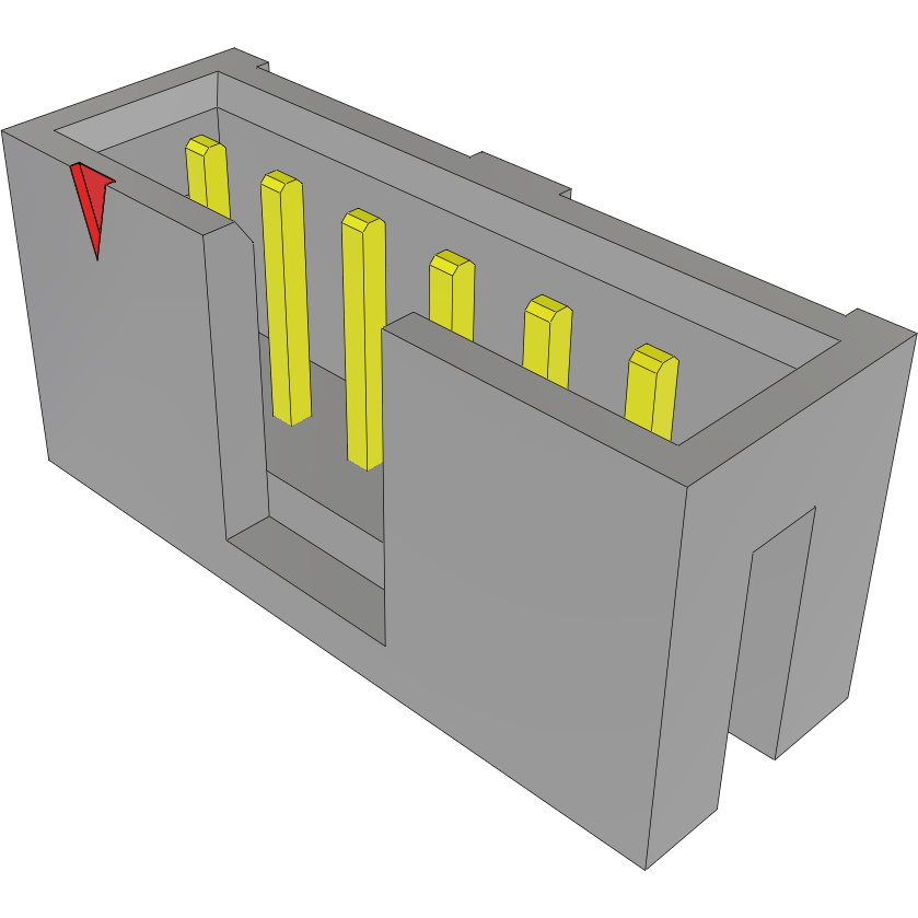 Samtec-TSS-106-01-T-S Piastre connettori e prese PCB Conn Shrouded Header (4 Sides) HDR 6 POS 2.54mm Solder ST Top Entry Thru-Hole Bulk