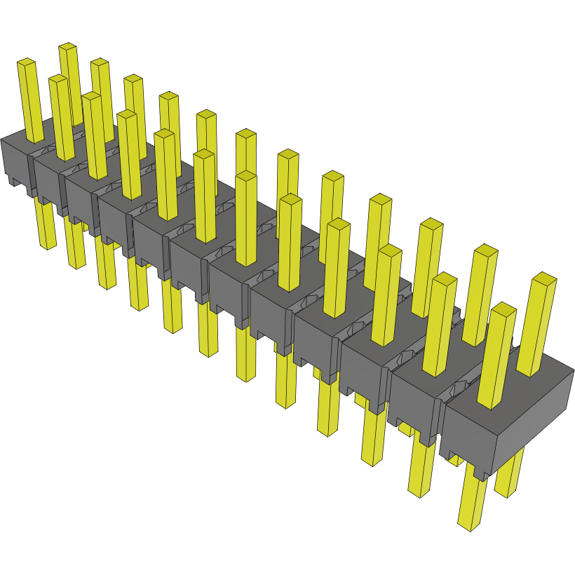 Samtec-MTSW-112-07-T-D-170 连接器插头及 PCB 插座 Conn Unshrouded Header HDR 24 POS 2.54mm Solder ST Top Entry Thru-Hole Bulk