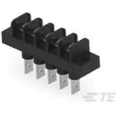 TE Connectivity-JC6-Q308-05 Connector Terminal Blocks Conn Barrier Strip 5 POS 9.53mm Faston ST Panel Mount 20A/Contact Package