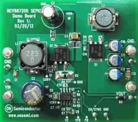 onsemi-NCV8872SEPGEVB Cartes et kits de développement de gestion de la puissance Ncv887200 Grade High-Frequency Sepic Controller Board Evaluation Board