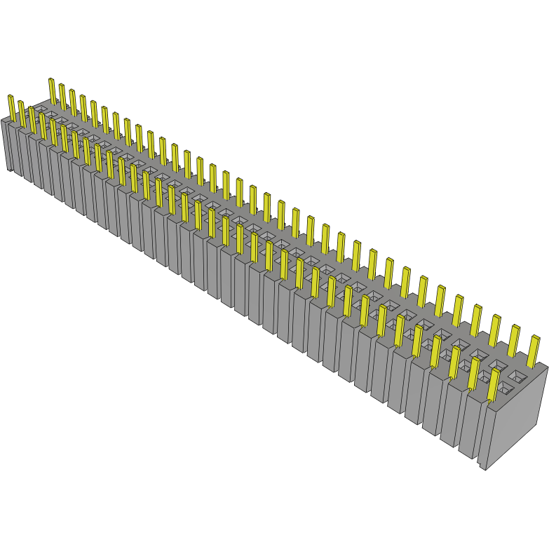Samtec-BSW-135-04-T-D Piastre connettori e prese PCB Conn Bottom Mount Socket Strip SKT 70 POS 2.54mm Solder ST Bottom Entry Thru-Hole Bulk