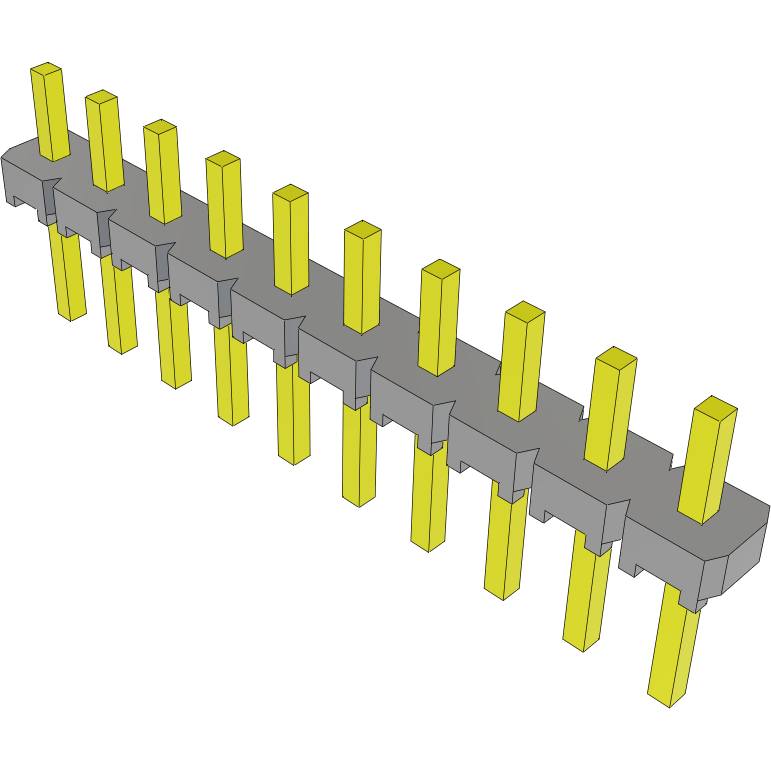Samtec-MTLW-110-05-T-S-110 Steckverbinderleisten und Leiterplattenbuchsen Conn Unshrouded Header HDR 10 POS 2.54mm Solder ST Top Entry Thru-Hole Bulk