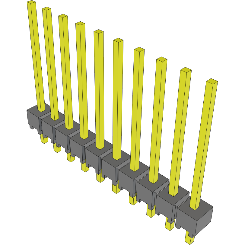 Samtec-MTSW-110-09-T-S-540 Steckverbinderleisten und Leiterplattenbuchsen Conn Unshrouded Header HDR 10 POS 2.54mm Solder ST Top Entry Thru-Hole Bulk