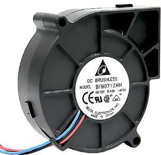 Delta Electronics-BFB0712HH-AWPH Souffleurs et ventilateurs DC Fan Centrifugal Ball Bearing 12V 7V to 13.8V 15.327CFM 51dB 75.7 X 75.7 X 25mm