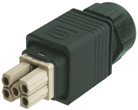 HARTING-09352320423 Steckverbinder Conn Power PL 4Power/1Ground POS Crimp ST Cable Mount 5 Terminal 1 Port