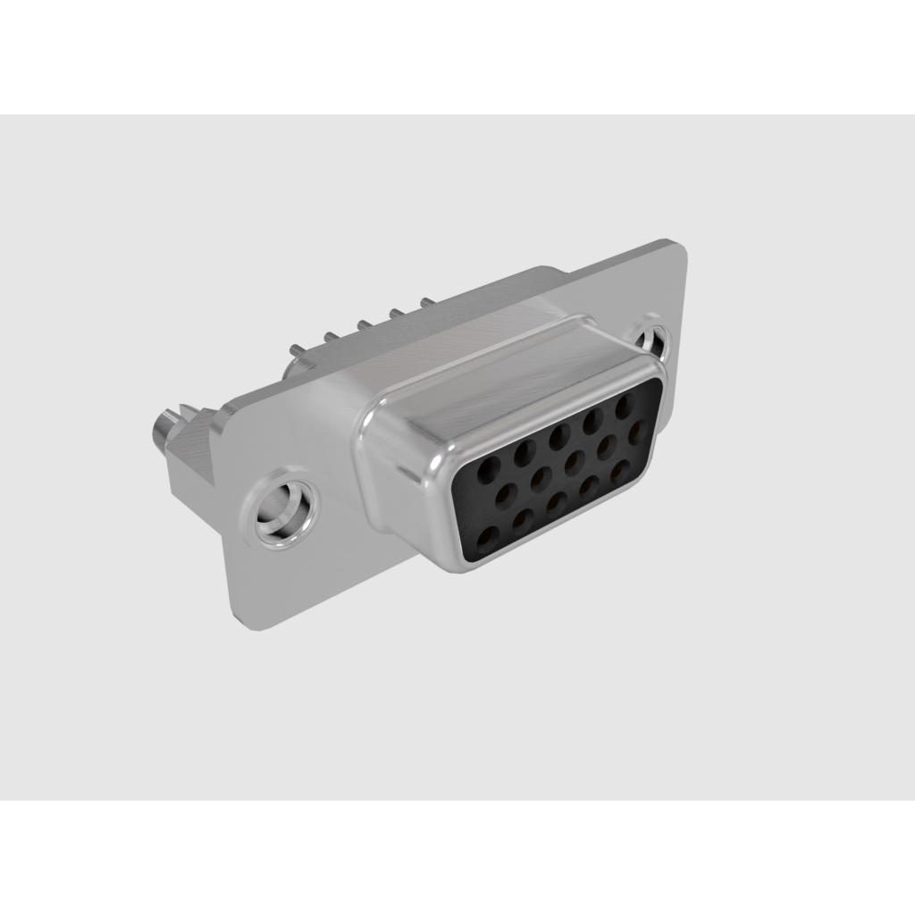Amphenol Communications Solutions-17EHD015SAM132 Steckverbinder, D-Sub Conn D-Sub SKT 15 POS 1.14mm Solder ST Thru-Hole 15 Terminal 1 Port Tray