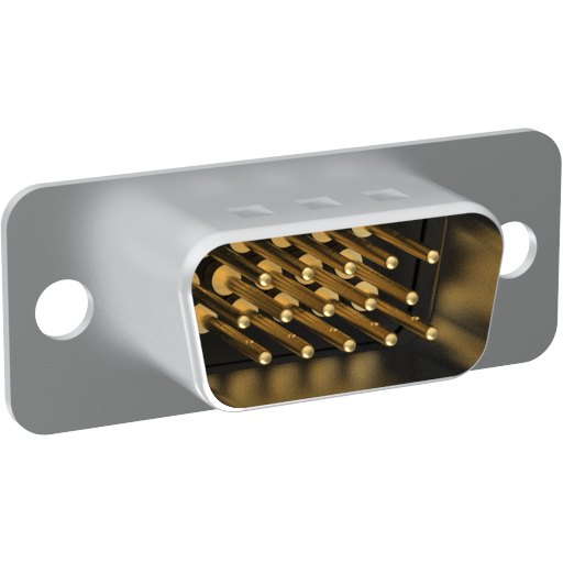 Amphenol Communications Solutions-L717HDE15P Steckverbinder, D-Sub Conn D-Sub M 15 POS 1.14mm Solder Cup ST Cable Mount 15 Terminal 1 Port Tray