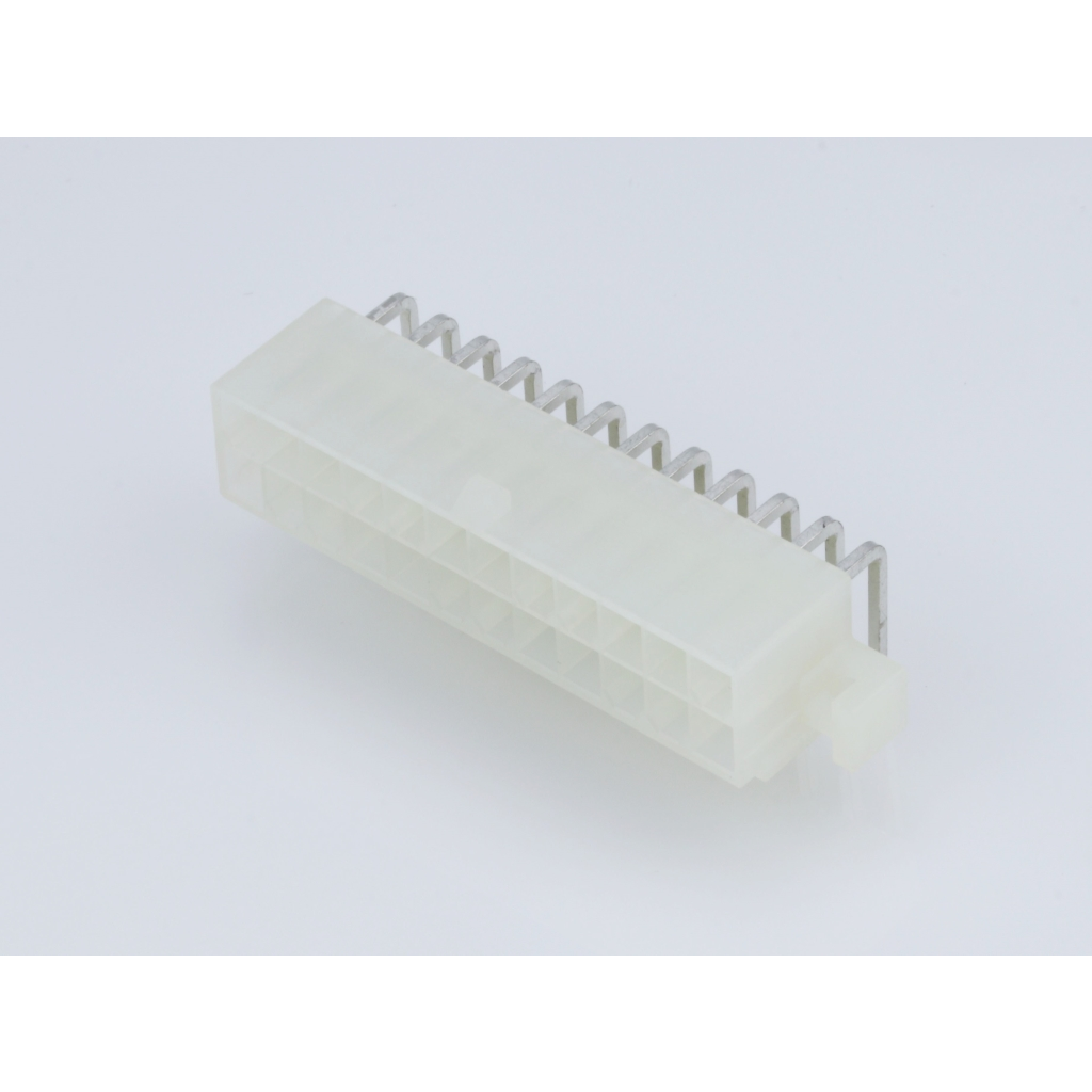 Molex-39-29-1248 Connector Headers and PCB Receptacles Conn Wire to Board HDR 24Power POS 4.2mm Solder RA Side Entry Thru-Hole Mini-Fit Jr Bag