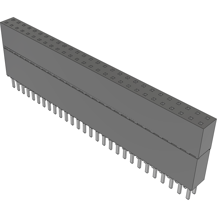 Samtec-ESW-128-69-S-D Embases de raccordement et réceptacles PCB Conn Elevated Socket SKT 56 POS 2.54mm Solder ST Top Entry Thru-Hole Tube