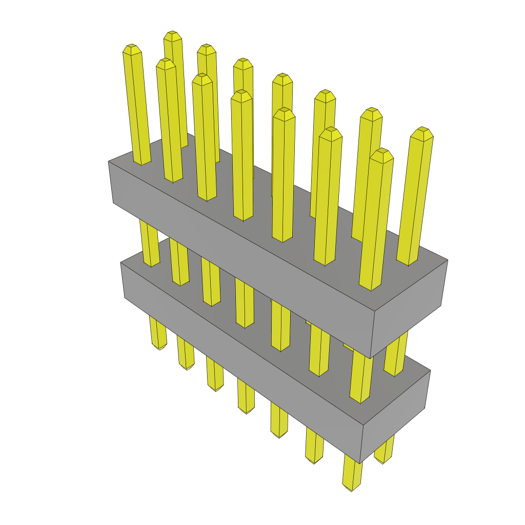 Samtec-TW-07-05-L-D-280-120 Piastre connettori e prese PCB Conn Board Stacker HDR 14 POS 2mm Solder ST Top Entry Thru-Hole Bulk