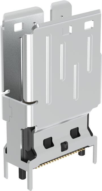 Amphenol-GH02VC2B324HR 卡边连接器 Conn PCI Express 5.0 Card Edge SKT 38 POS 0.6mm Solder ST SMD Tray