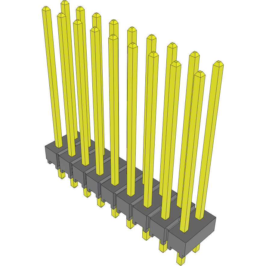 Samtec-TSW-109-18-S-D Steckverbinderleisten und Leiterplattenbuchsen Conn Unshrouded Header HDR 18 POS 2.54mm Solder ST Top Entry Thru-Hole Bulk