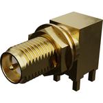 Conn SMA 0Hz to 18GHz 50Ohm Solder RA Thru-Hole RCP Gold Tray