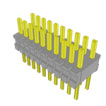 Conn Unshrouded Header HDR 20 POS 1.27mm Solder ST Top Entry Thru-Hole Tube