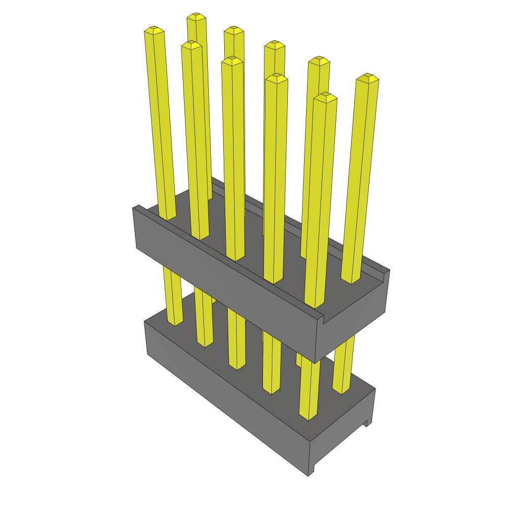 Samtec-ZW-05-10-G-D-400-055 Steckverbinderleisten und Leiterplattenbuchsen Conn Board Stacker HDR 10 POS 2.54mm Solder ST Thru-Hole Bulk