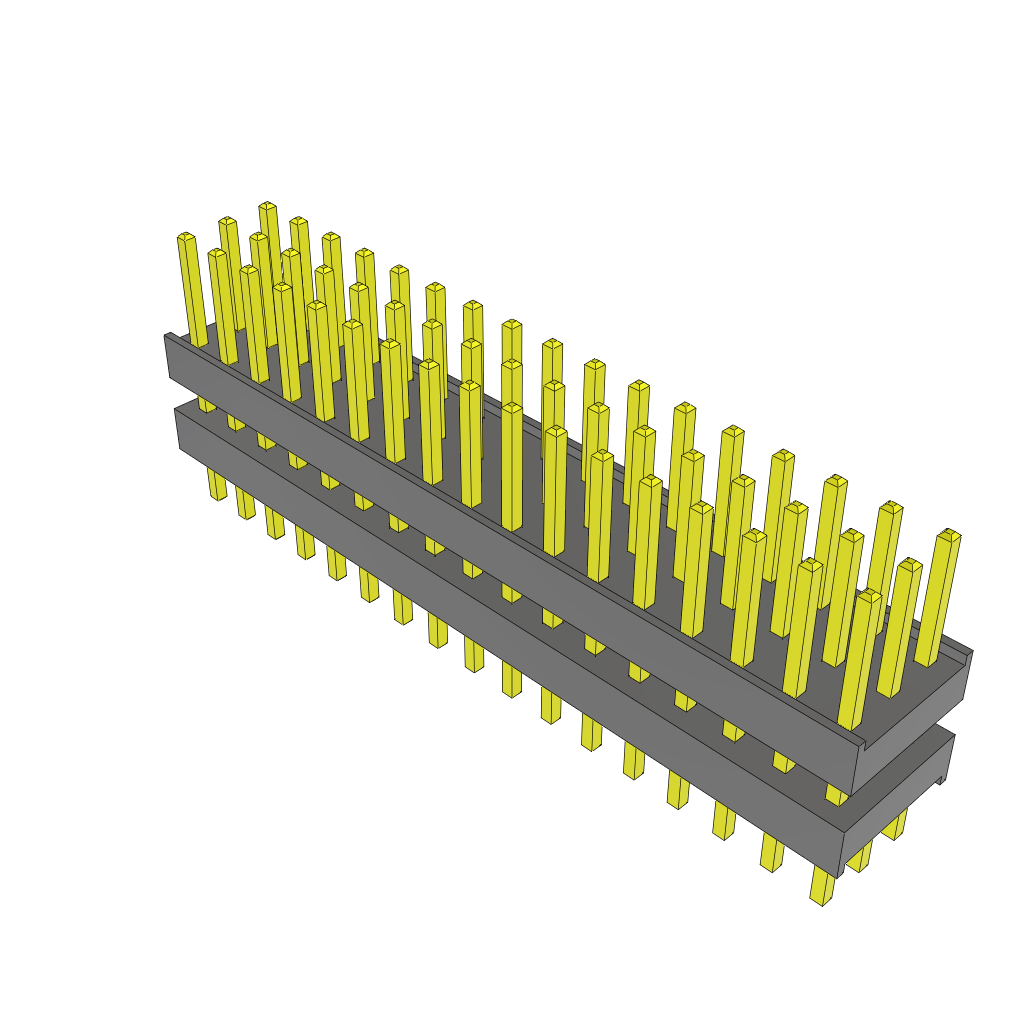 Samtec-ZW-17-15-S-T-275-130 连接器插头及 PCB 插座 Conn Board Stacker HDR 51 POS 2.54mm Solder ST Top Entry Thru-Hole Bulk