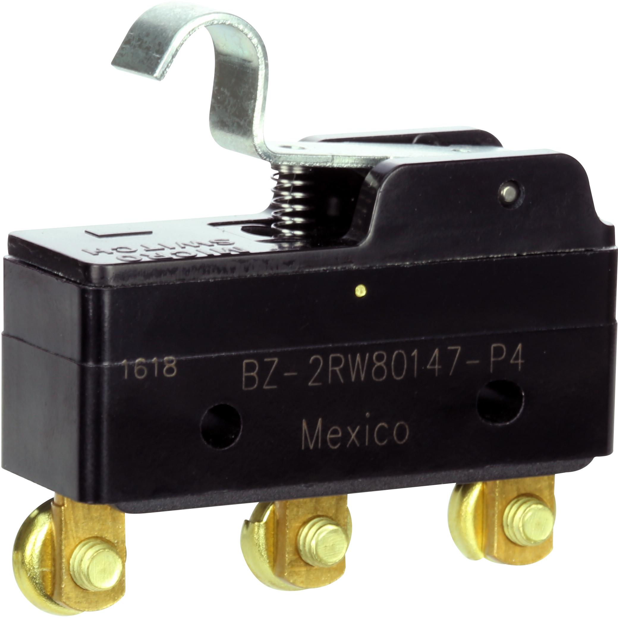 Honeywell-BZ-2RW80147-P4 Azione interruttore Switch Snap Action N.O./N.C. SPDT Simulated Roller Lever 16A 480VAC 250VDC 186.42VA 1.67N Screw Mount Screw