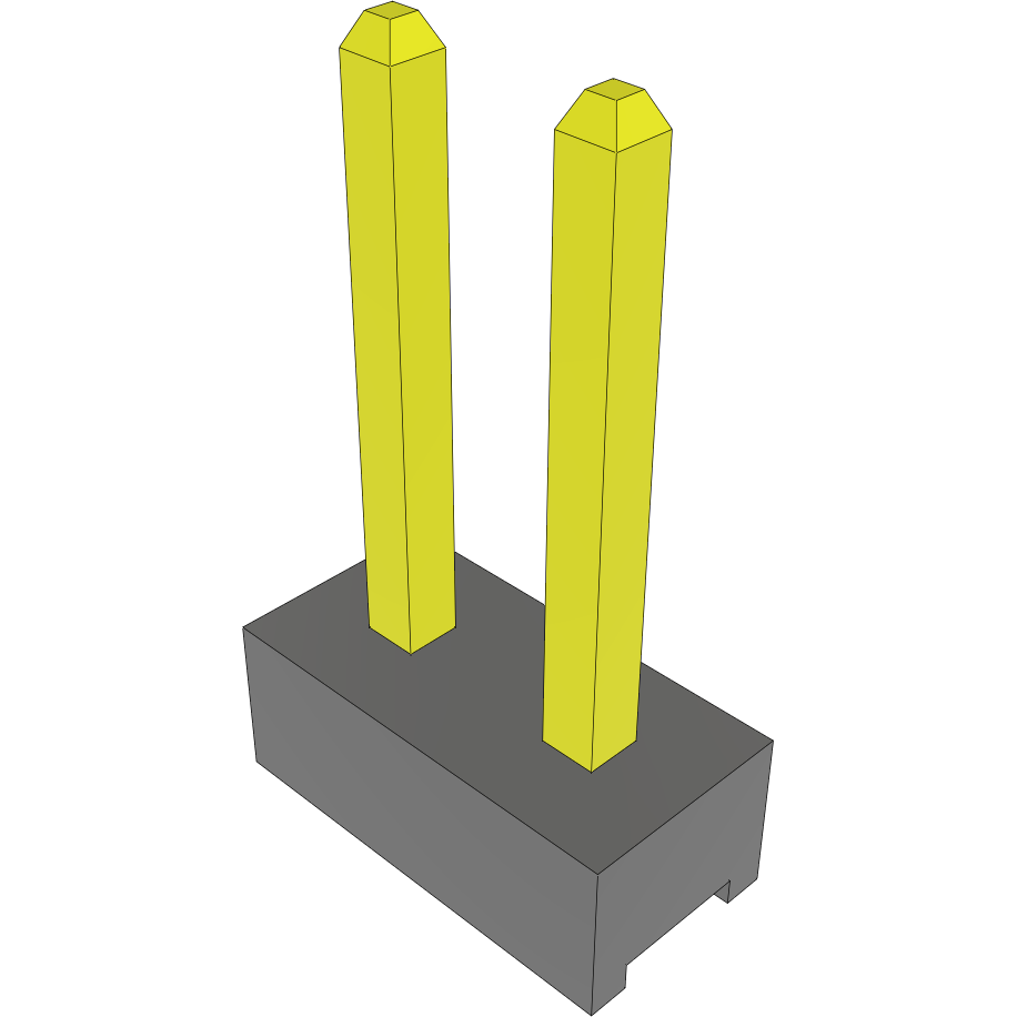 Samtec-MTMM-102-03-G-S-205 Connector Headers and PCB Receptacles Conn Unshrouded Header HDR 2 POS 2mm Solder ST Top Entry Thru-Hole Bulk