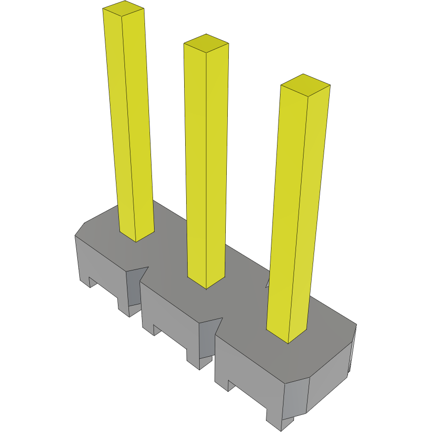 Samtec-MTLW-103-06-G-S-240 Piastre connettori e prese PCB Conn Unshrouded Header HDR 3 POS 2.54mm Solder ST Top Entry Thru-Hole Bulk