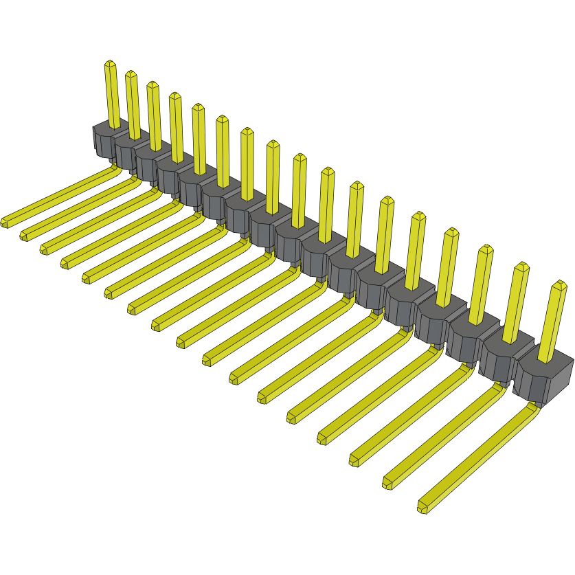 Samtec-TSW-117-10-T-S-RA Steckverbinderleisten und Leiterplattenbuchsen Conn Unshrouded Header HDR 17 POS 2.54mm Solder RA Side Entry Thru-Hole Bulk
